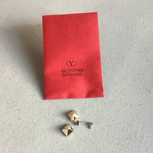 VALENTINO SET OF TWO STUDS WITH BACK SCREWS IN ORIGINAL ENVELOPE